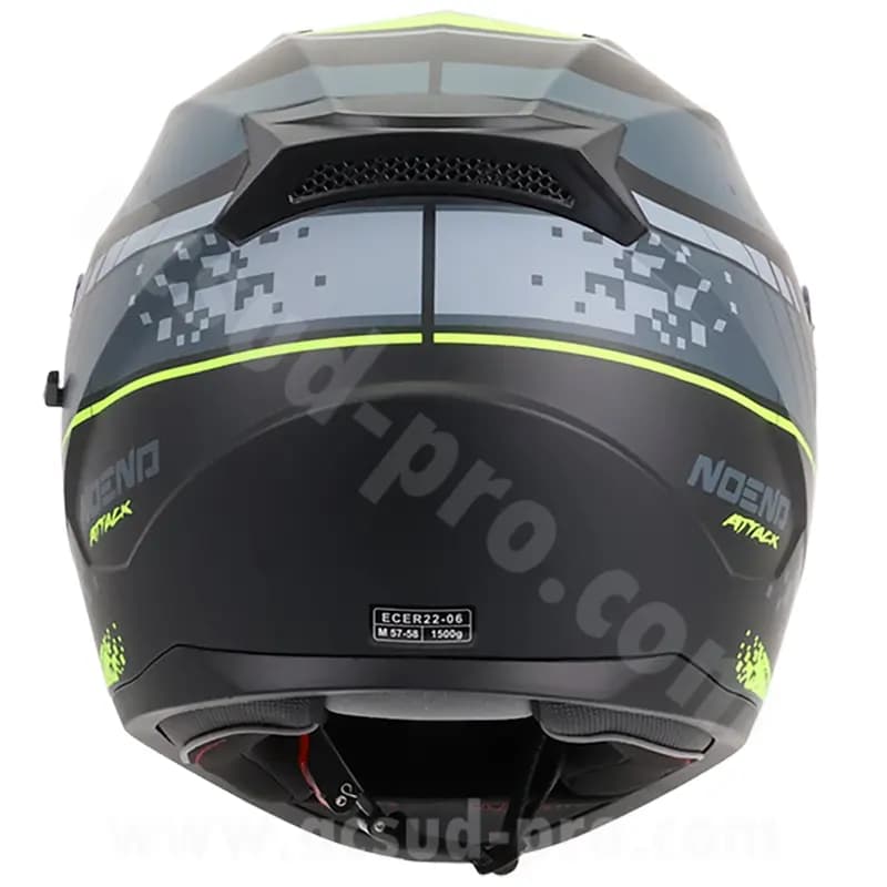 Casque intégral double écran Noend Attack SC-33 noir jaune XXL 6