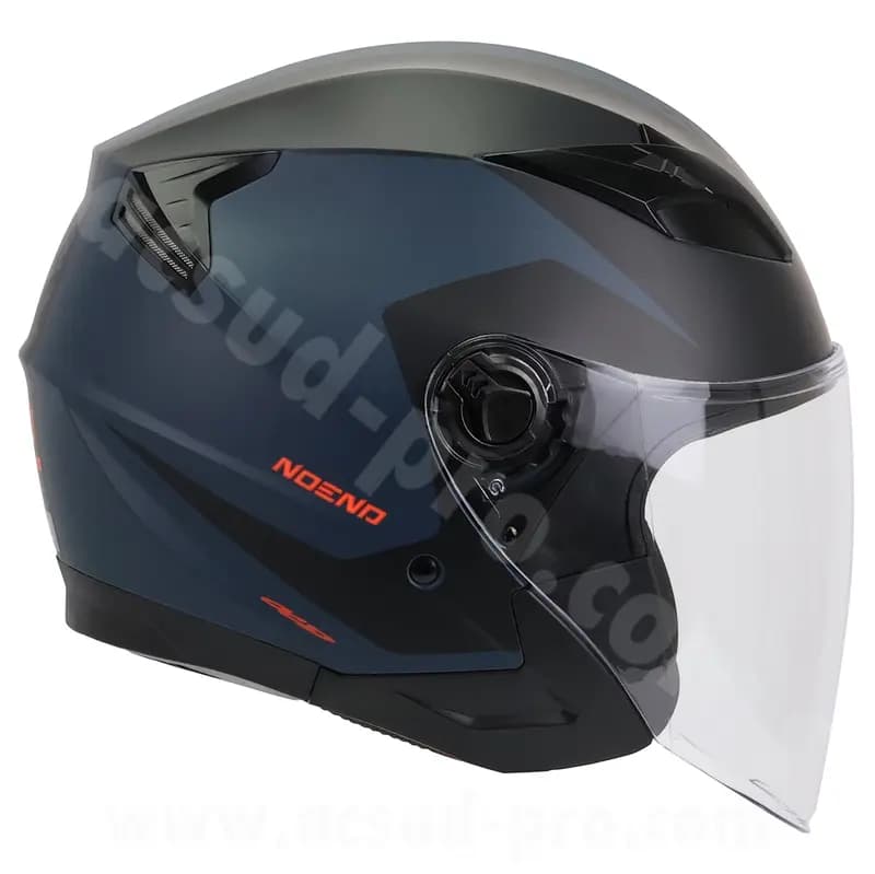Casque jet City-X noir bleu double écran taille S 5