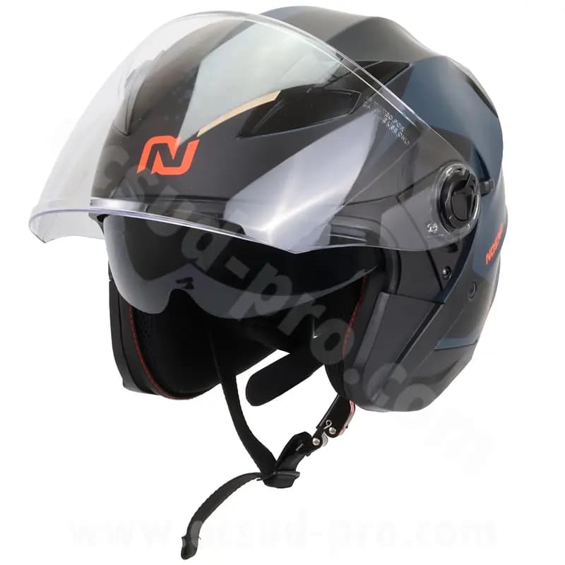 Casque jet City-X noir bleu double écran taille S 7