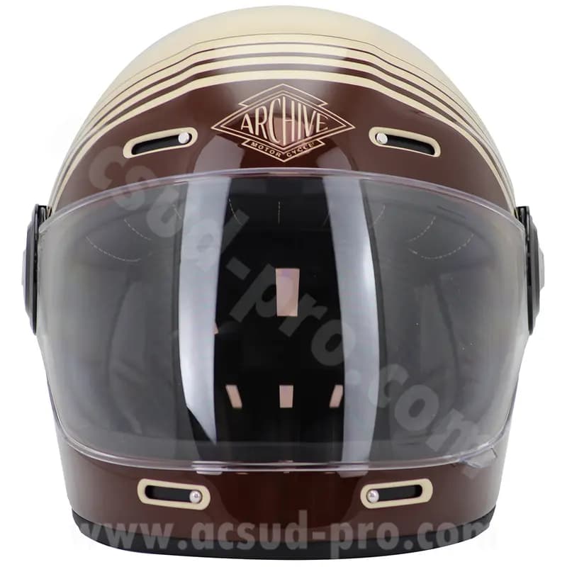 Casque intégral Archive Vintage The Legend fibre brown taille XXL 4