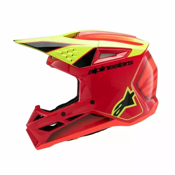 Casque ALPINESTARS Youth SM3 Fray rouge/jaune/noir 3