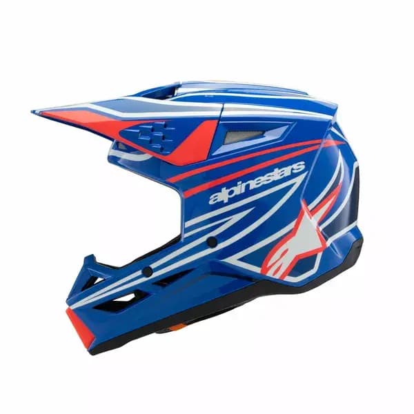 Casque ALPINESTARS Youth SM3 Wurx Bleu/Rouge/Blanc 6