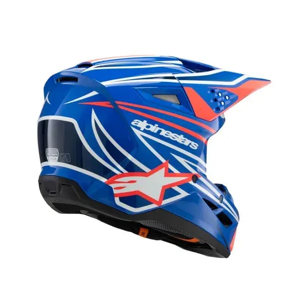 Casque ALPINESTARS Youth SM3 Wurx Bleu/Rouge/Blanc 9