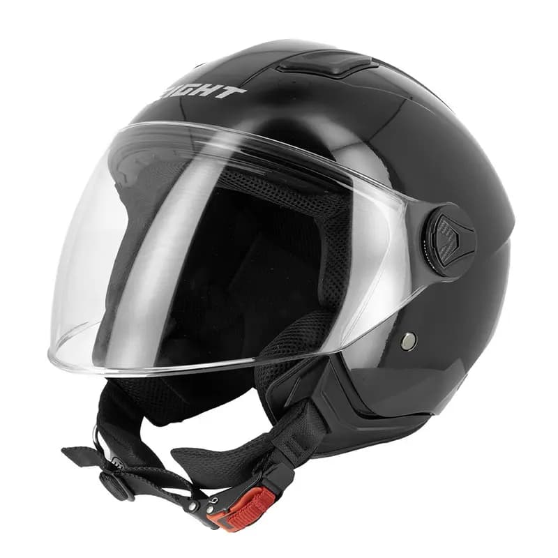Casque Jet Eight S779 LEOV LV Noir L écran long