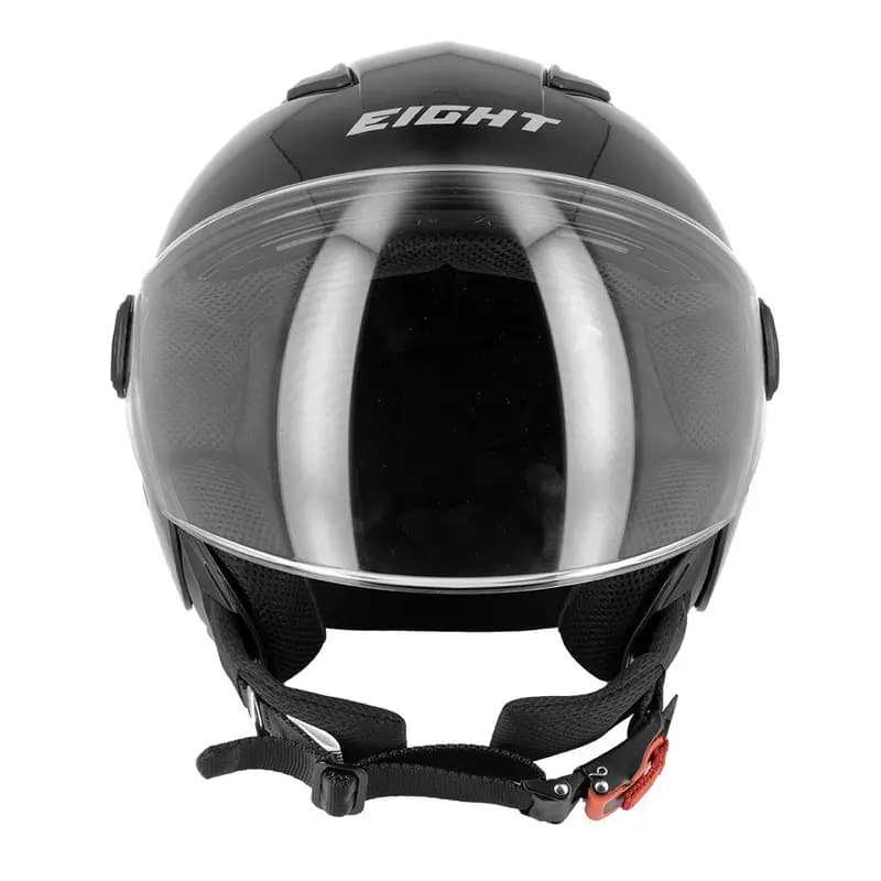 Casque Jet Eight S779 LEOV LV Noir L écran long 2
