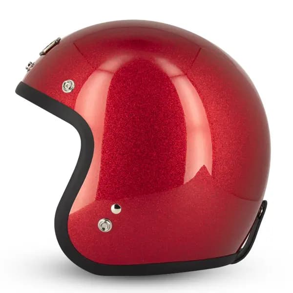 Casque Jet Café Racer S250 Rouge Pailleté Brillant Gasoline Taille S 3