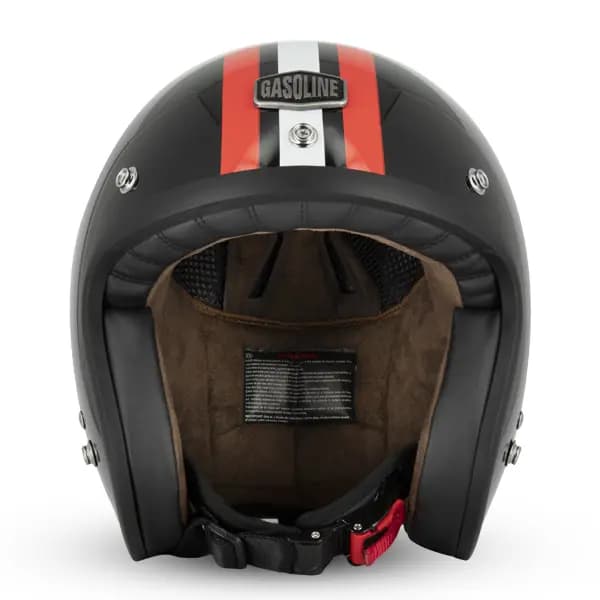 Casque Jet Café Racer S250 Noir/Rouge/Blanc Brillant Taille S Gasoline 2