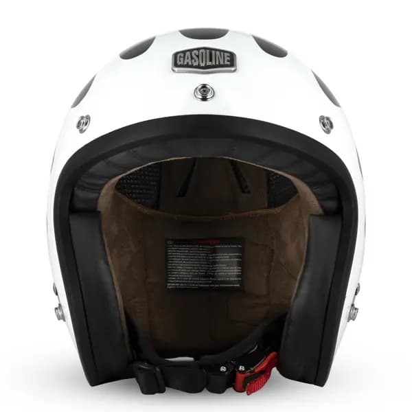 Casque Jet Café Racer S250 Noir Blanc Brillant Gasoline Taille S 2