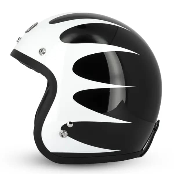 Casque Jet Café Racer S250 Noir Blanc Brillant Gasoline Taille S 3