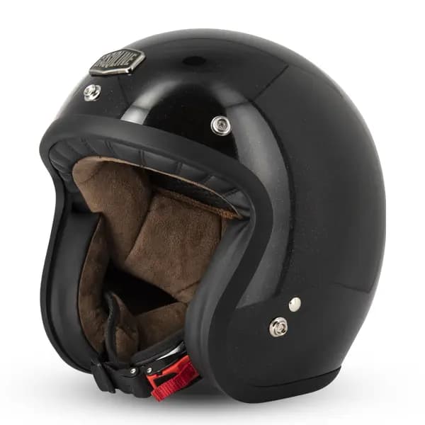 Casque Jet Café Racer S250 Noir Pailleté Brillant Gasoline Taille S