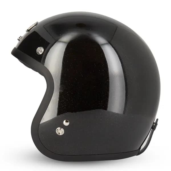 Casque Jet Café Racer S250 Noir Pailleté Brillant Gasoline Taille XXL 3