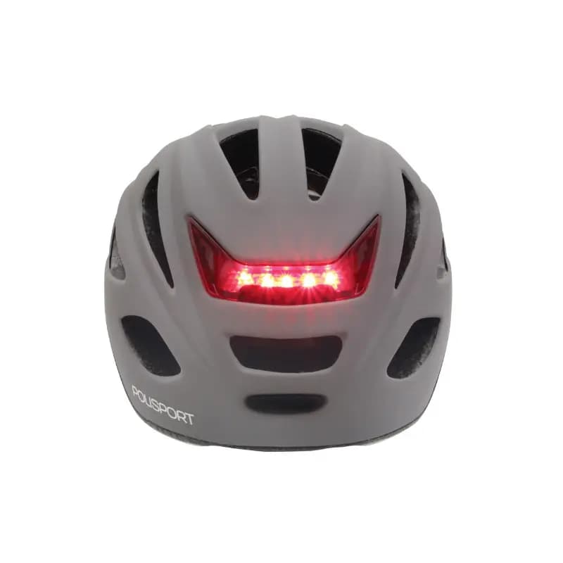 Casque vélo urbain Polisport Urbain-CityGo gris mat 54-59 cm avec lumière intégrée 4