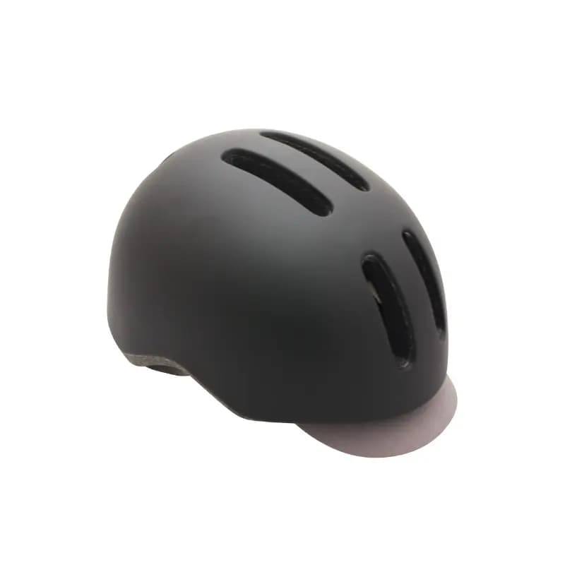 Casque vélo urbain Polisport Commuter In-mold noir mat avec visière grise taille 54-58