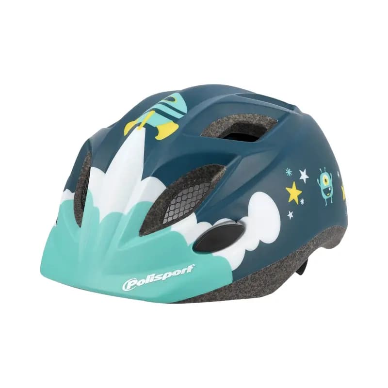 Casque vélo enfant Polisport Spaceship bleu mat 48-52 cm