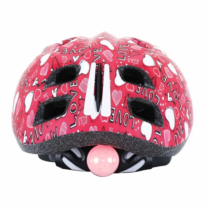 Casque vélo enfant Polisport Junior Love rose 52-56 cm avec molette et éclairage LED 6