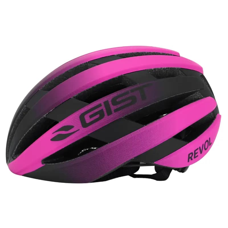 Casque vélo route Gist Revol fuschia-noir femme et junior taille 52-55 4