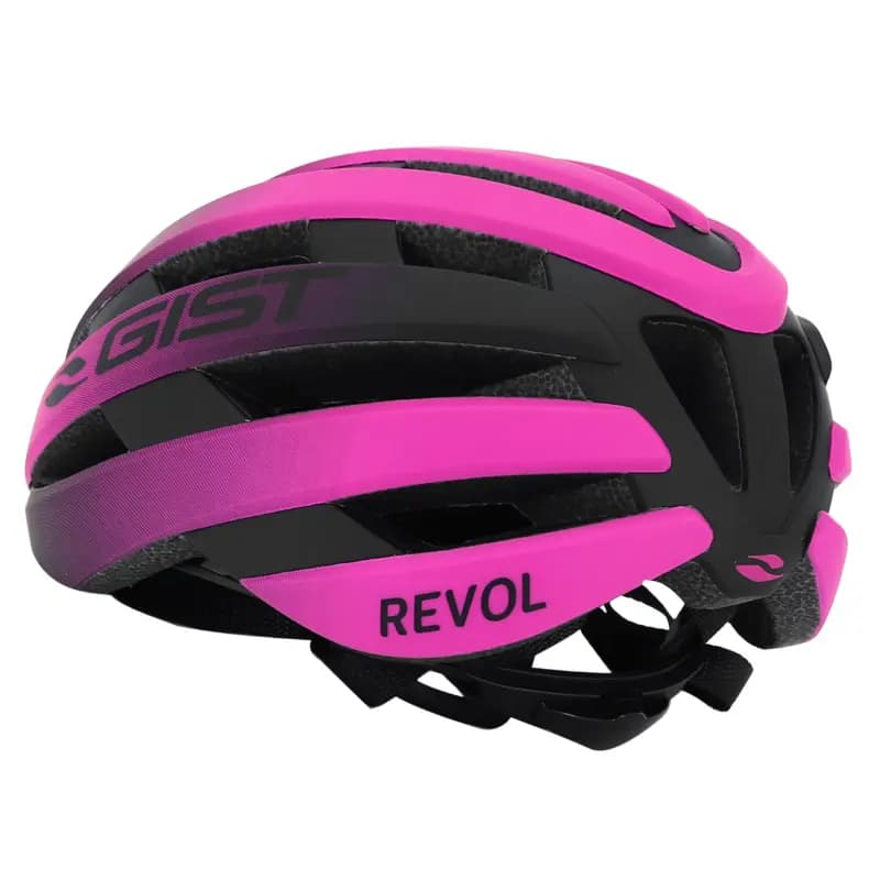 Casque vélo route Gist Revol fuschia-noir femme et junior taille 52-55 5