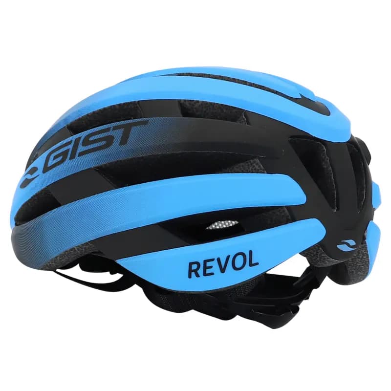 Casque vélo adulte GIST Route Revol bleu-noir femme et junior full in-mold taille 54-58 5