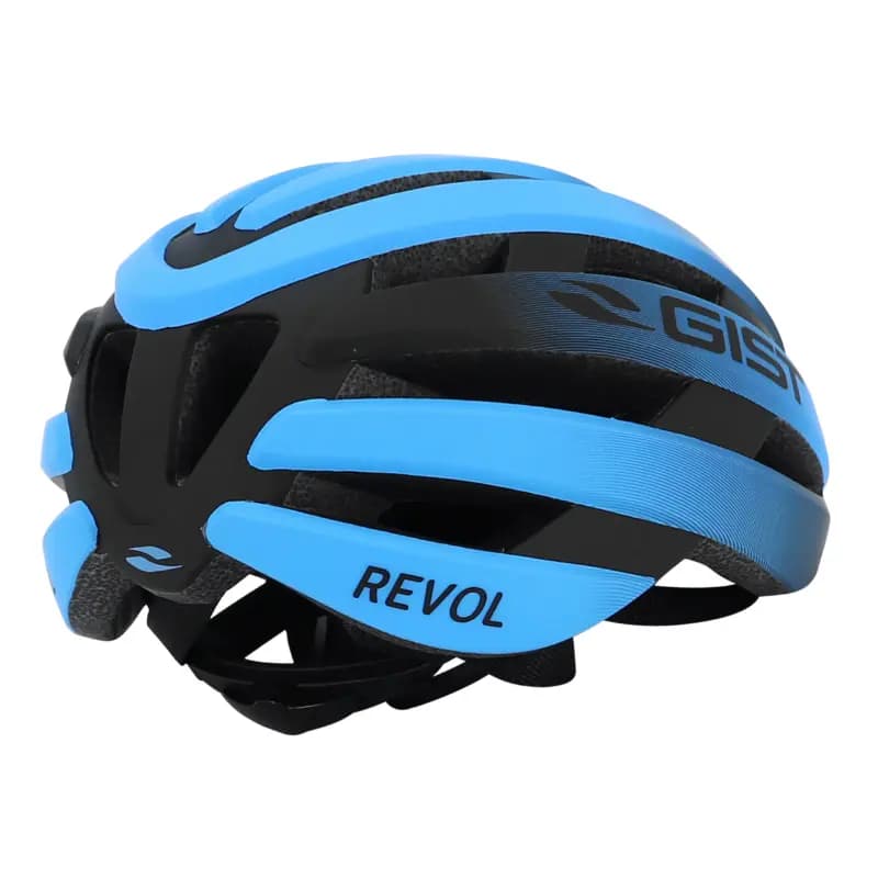 Casque vélo adulte GIST Route Revol bleu-noir femme et junior full in-mold taille 54-58 7