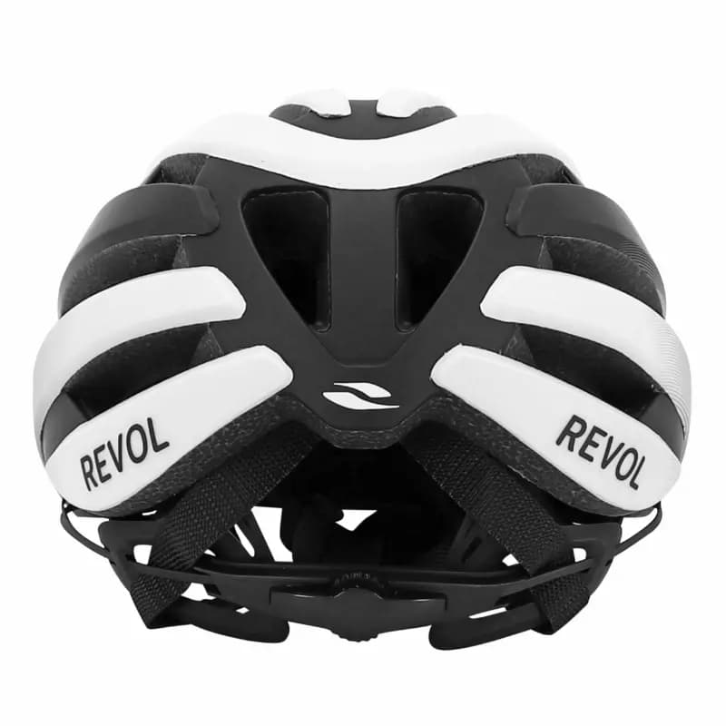 Casque vélo adulte GIST Route Revol blanc-noir femme et junior full in-mold taille 54-58 6