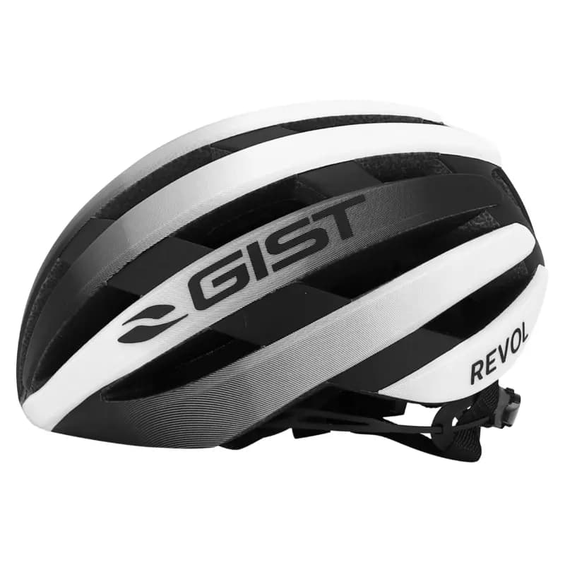 Casque vélo route Gist Revol blanc-noir femme junior taille 52-55 4