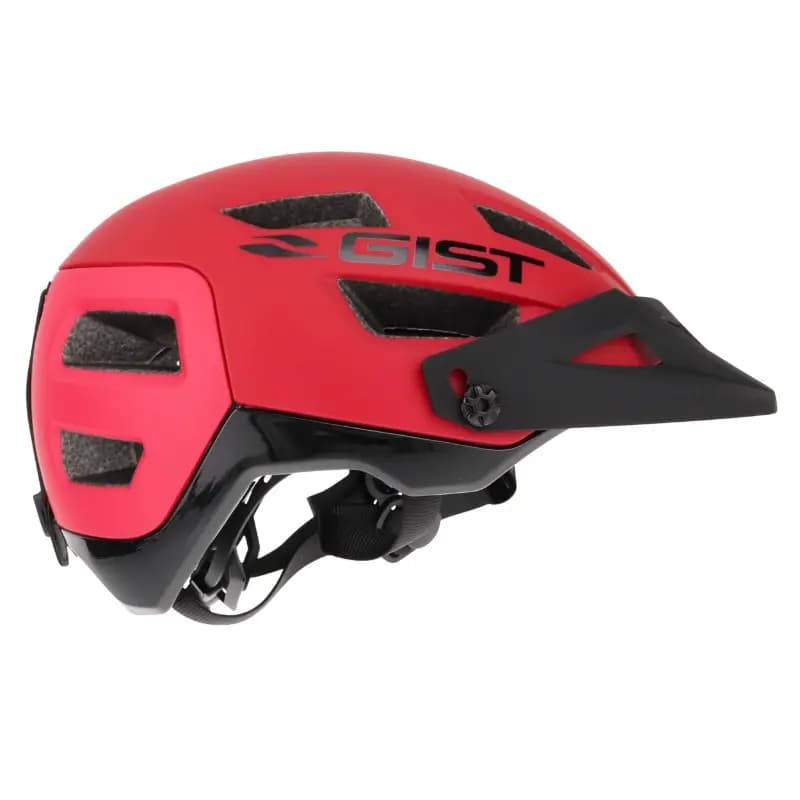 Casque vélo adulte GIST VTT Kop rouge in-mold 58-62 cm avec visière réglable et fit-system 2