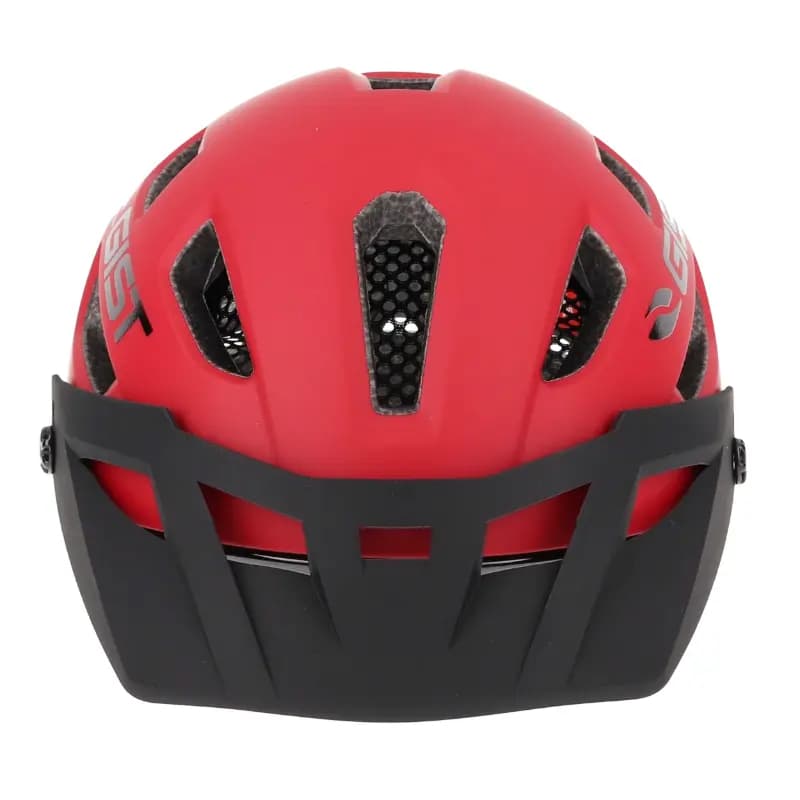 Casque vélo adulte GIST VTT Kop rouge in-mold 58-62 cm avec visière réglable et fit-system 8