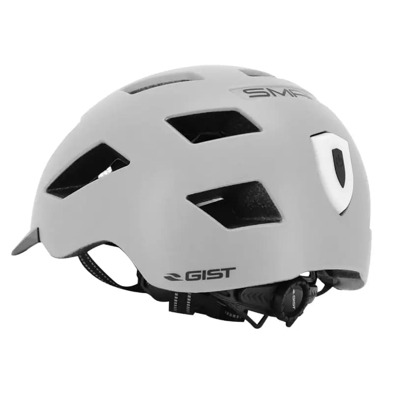 Casque vélo adulte GIST urbain smart gris in-mold avec éclairage arrière taille 56-62 5