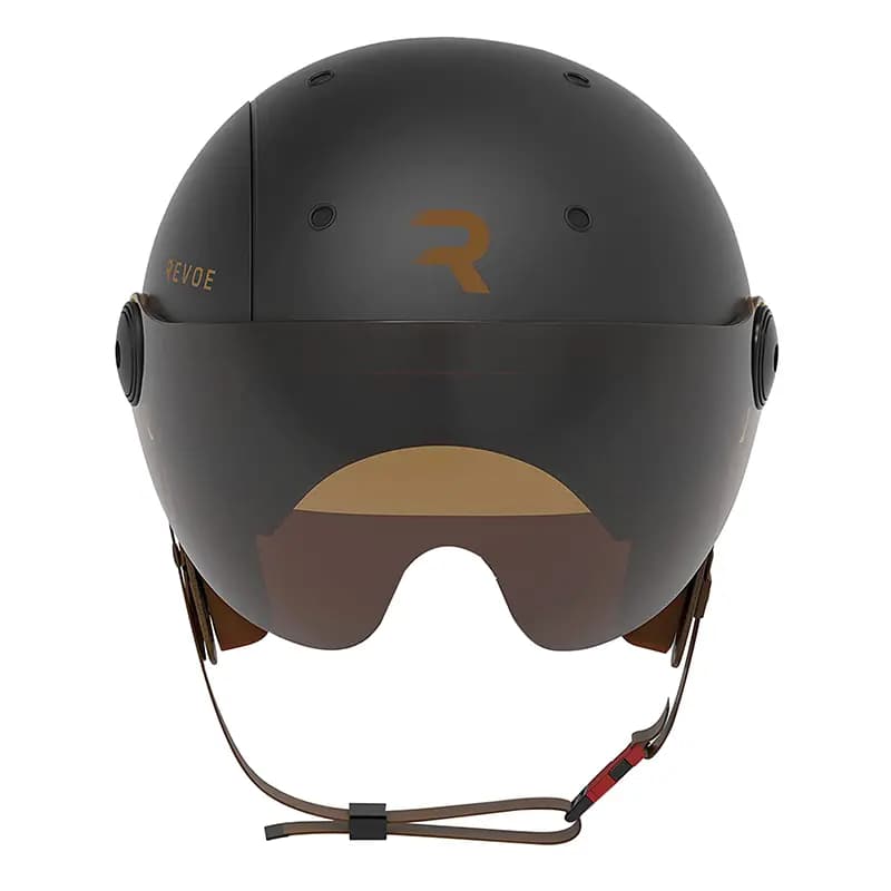 Casque vélo adulte Revoe Premium urbain-city noir mat taille 55-56 visière réglable protection oreille amovible homologation EN1078+A1 4
