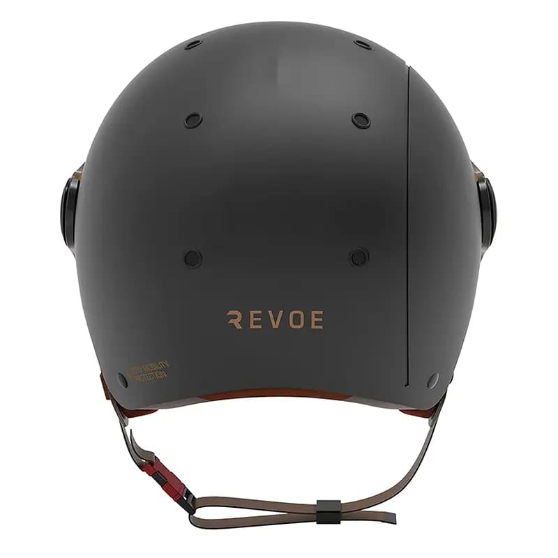 Casque velo adulte Revoe premium urbain-city noir mat taille 57-58 visiere reglable, protection oreille amovible (vendu en boite) compatible ebike et trottinette - homologation EN1078+A1 5