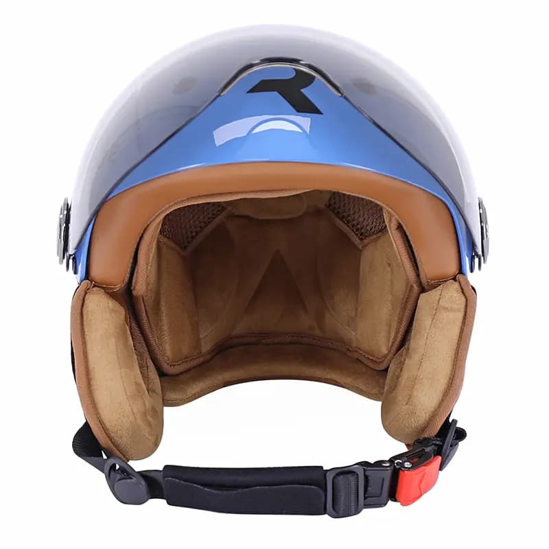 Casque vélo adulte REVOE Premium urbain-city bleu pétrole taille 59-60 visière réglable protection oreille amovible EN1078+A1 4