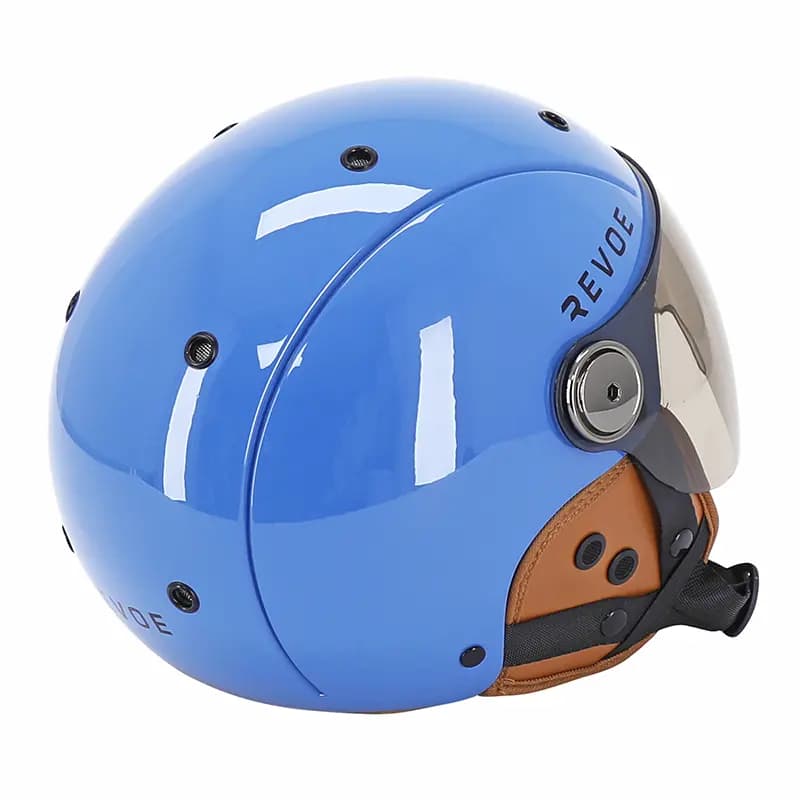 Casque vélo adulte REVOE Premium urbain-city bleu pétrole taille 59-60 visière réglable protection oreille amovible EN1078+A1 5