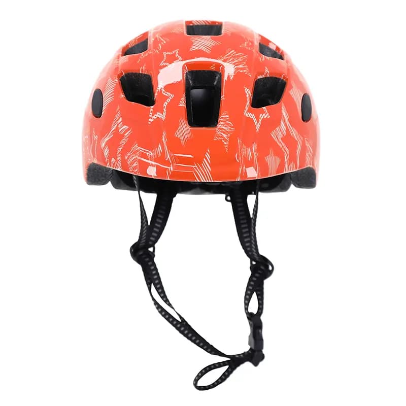 Casque vélo enfant Newton Stars orange in mold taille 48-52 2