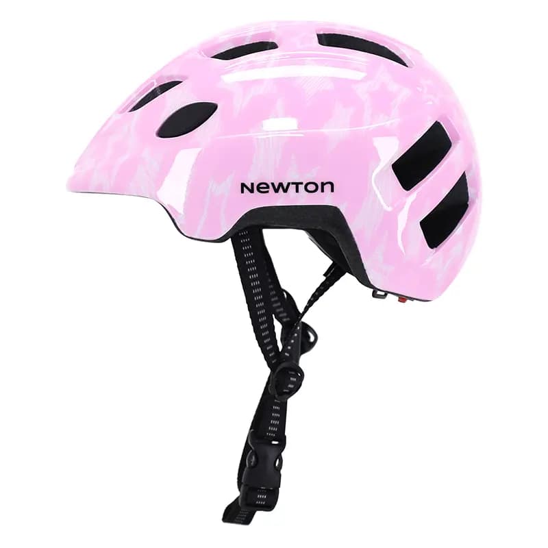 Casque vélo enfant Newton Stars rose in-mold avec lock taille 48-52 4