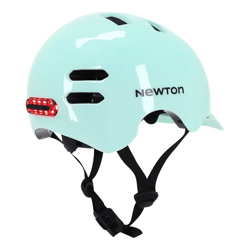 Casque vélo adulte Newton urbain-city V4 vert pastel taille 55-58 avec éclairage intégré et visière 7