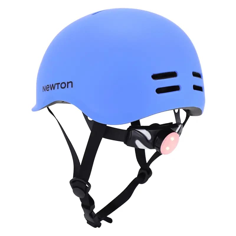 Casque vélo adulte Newton urbain bleu mat avec visière et éclairage intégré 58-61 cm 5