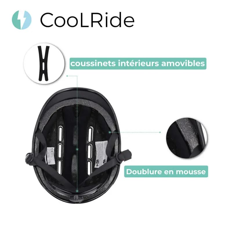Casque vélo adulte Sélection P2R Coolride urbain-city kaki 55-58 cm 7