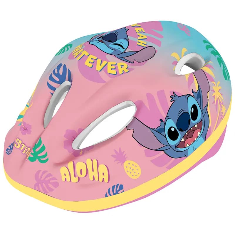 Casque vélo enfant Disney Stitch rose taille 52-56 4