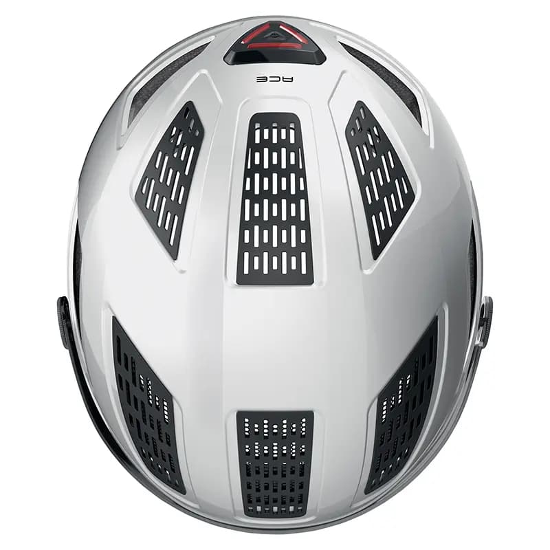 Casque vélo adulte Abus Hyban 2.0 ACE blanc polaire éclairage intégré taille L (56-61 cm) 4