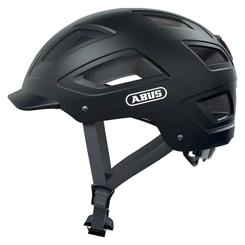 Casque vélo adulte Abus Hyban 2.0 velours noir éclairage intégré taille XL (58-63 cm)