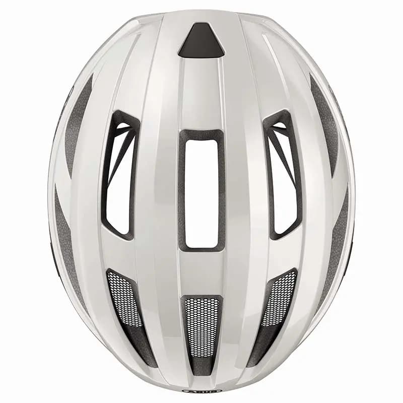 Casque vélo adulte Abus Macator blanc perle taille M (52-58 cm) réglage molette 5