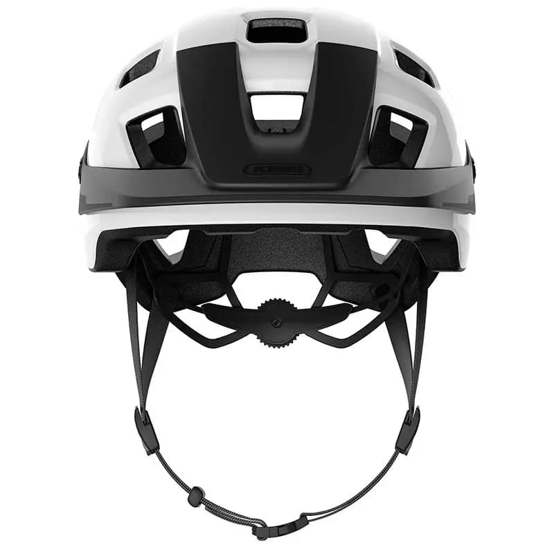 Casque velo adulte Abus VTT motrip blanc brillant taille s (51-55M) reglage molette 2
