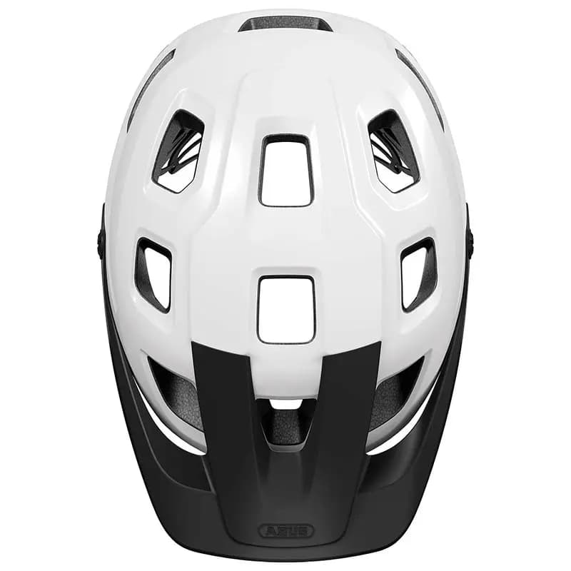 Casque velo adulte Abus VTT motrip blanc brillant taille s (51-55M) reglage molette 4