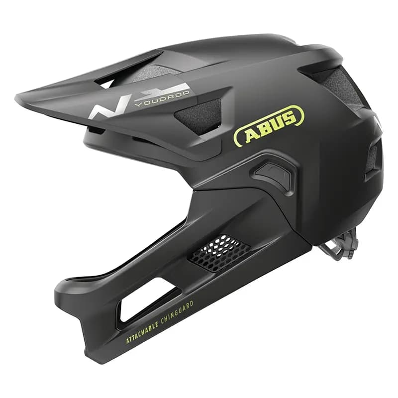 Casque vélo enfant VTT-BMX Abus Youdrop FF velours noir taille S (48-55 cm)