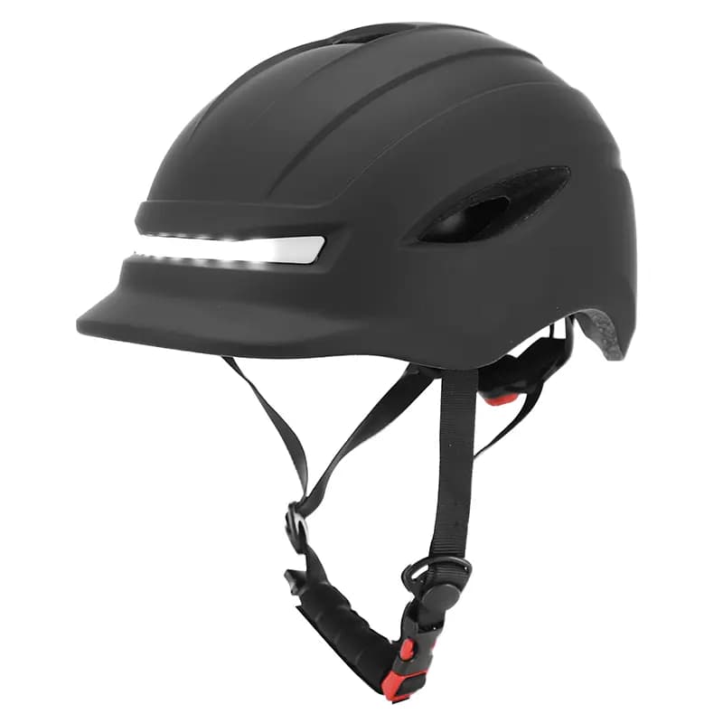 Casque vélo-trottinette adulte urbain Sélection P2R CP02 noir éclairage intégré clignotant taille L 3