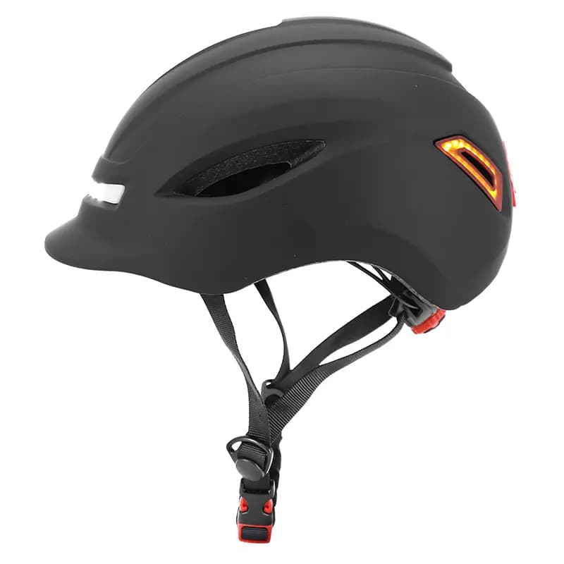 Casque vélo-trottinette adulte urbain Sélection P2R CP02 noir éclairage intégré clignotant taille L 4