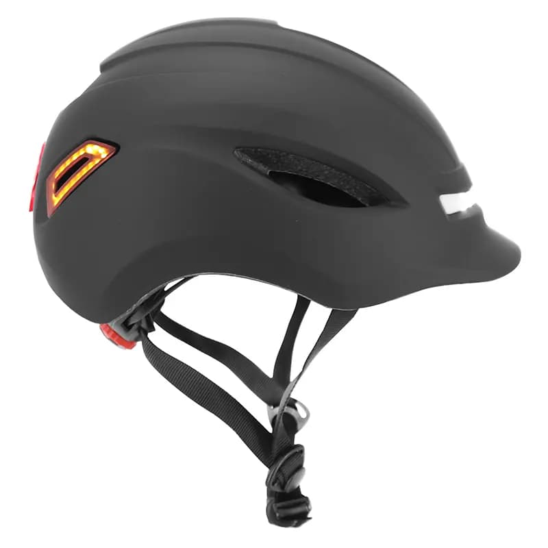 Casque vélo-trottinette adulte urbain Sélection P2R CP02 noir éclairage intégré clignotant taille L 8