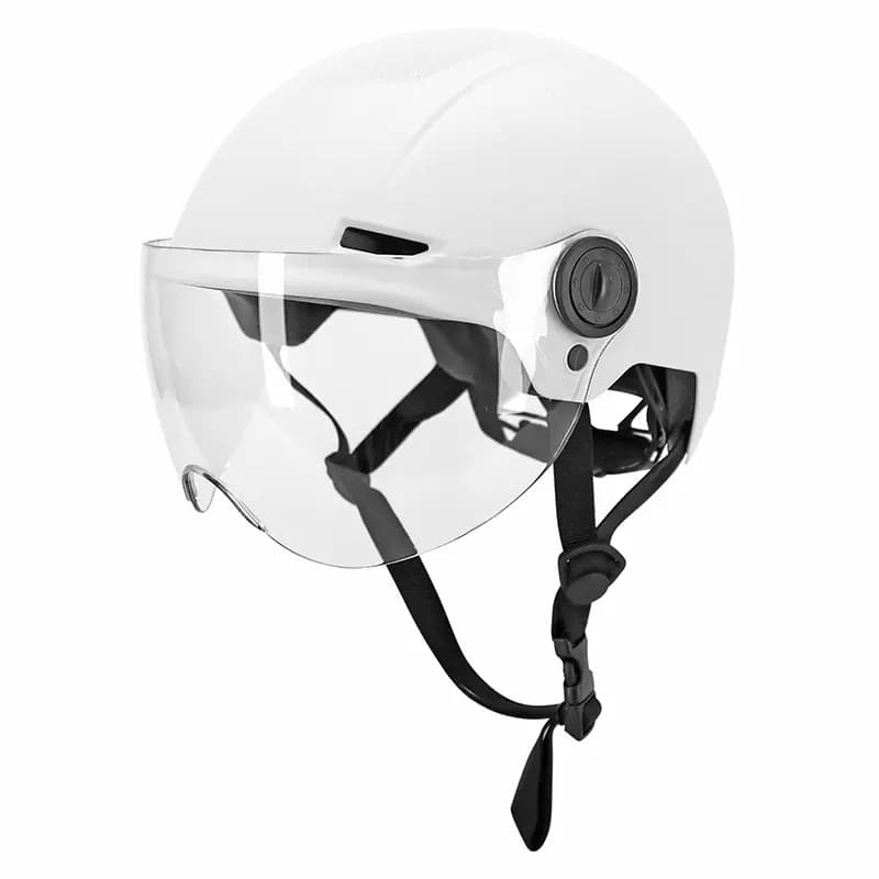 Casque vélo adulte urbain Sélection P2R blanc avec visière 55-58 cm 3