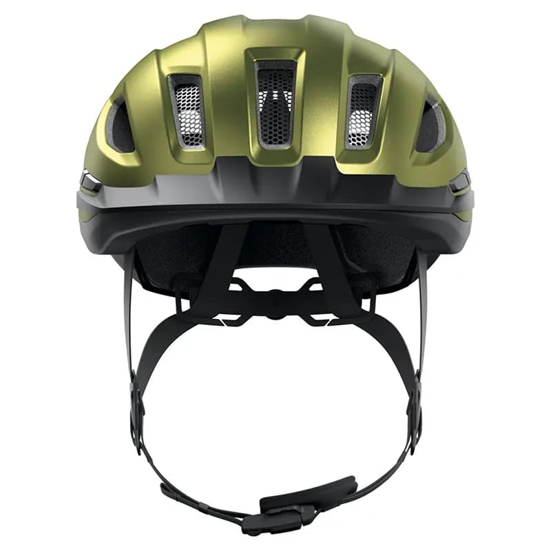 Casque vélo adulte Abus Urban-I 4.0 vert poivre taille L (57-61 cm) avec éclairage arrière USB 3