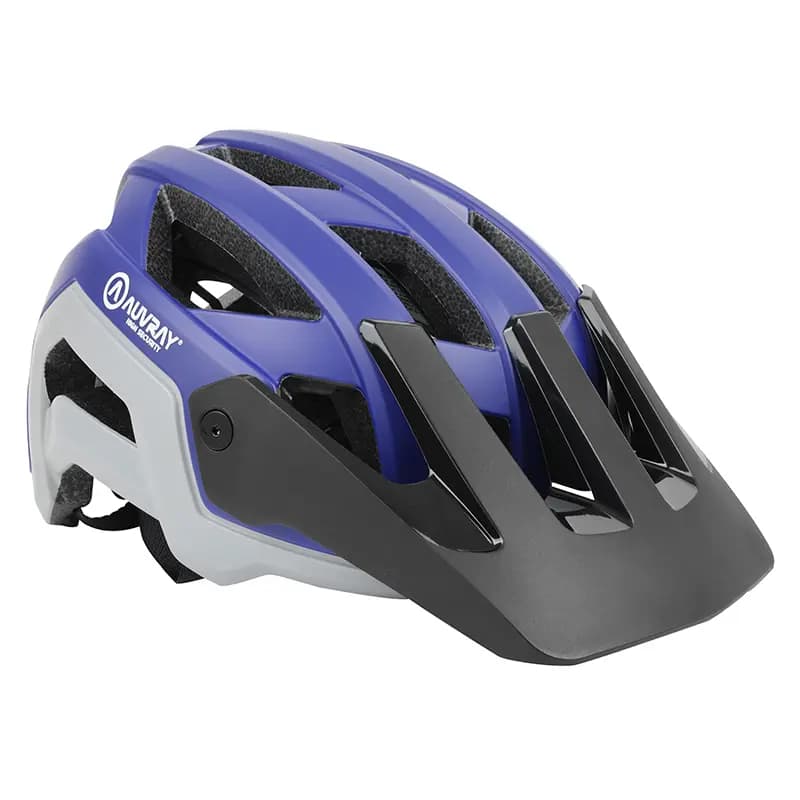 Casque vélo adulte AUVRAY VTT Stronger In-Mold bleu-gris taille L (59-63 cm)